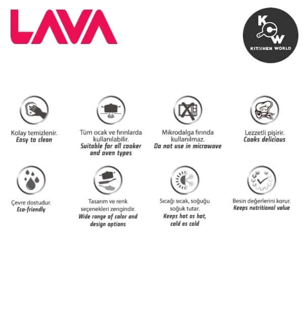 กระทะเหล็กหล่อ Lava P TV 2626 KO ขนาด 26 ซม.